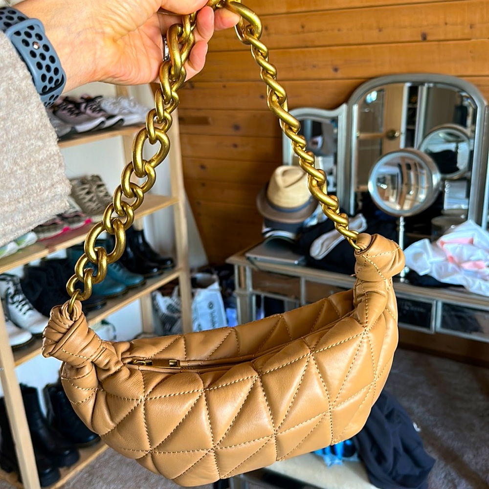 ZARA Quilted Leather chain shoulder bag